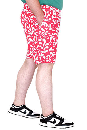 Mode XL Büyük Beden Erkek Deniz Şortu Fox 25403 Kırmızı