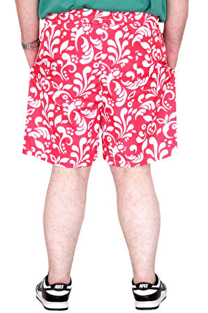 Mode XL Büyük Beden Erkek Deniz Şortu Fox 25403 Kırmızı