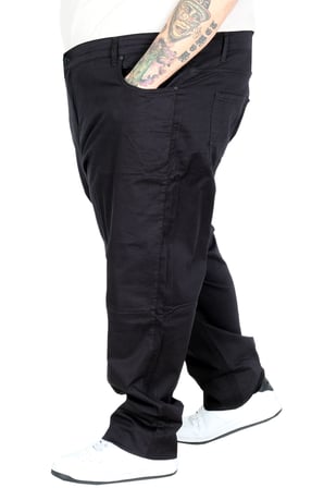 Mode XL Büyük Beden Erkek Keten 5 Cepli Barcelona Pantolon 25902 SIYAH