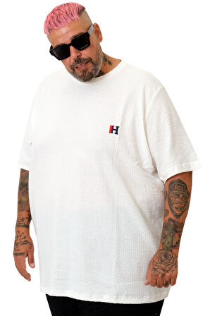 Mode XL Erkek Büyük Beden T-Shirt Petek U20038