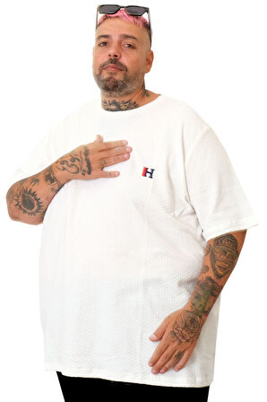 Mode XL Erkek Büyük Beden T-Shirt Petek U20038
