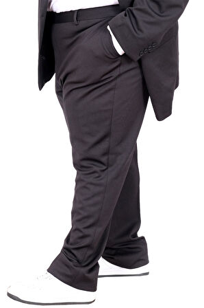 Mode XL Büyük Beden Erkek Kumaş Pantolon 21027 Siyah