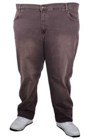 Mode XL Büyük Beden Kot Pantolon FENTY OD 25920 kahverengi