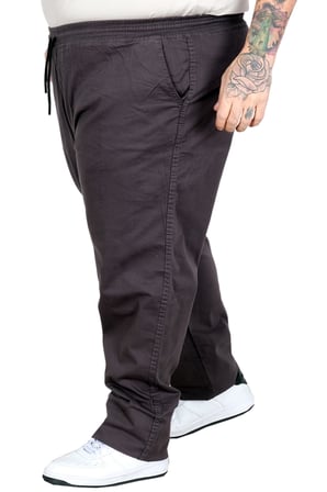 Mode XL Büyük Beden Erkek Keten Jogger Pantolon Milano 21913 ANTRASIT