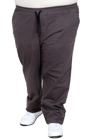 Mode XL Büyük Beden Erkek Keten Jogger Pantolon Milano 21913 ANTRASIT