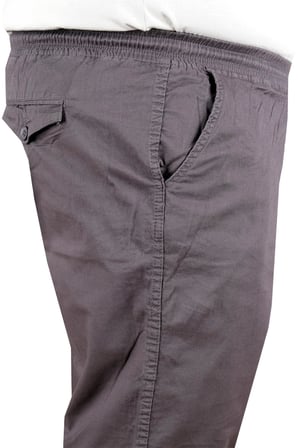 Mode XL Büyük Beden Erkek Keten Jogger Pantolon Milano 21913 ANTRASIT