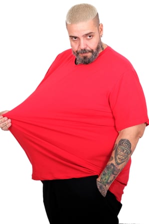 Mode XL Büyük Beden Erkek Basic V Yaka T-Shirt 20150 KIRMIZI