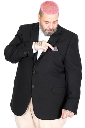 Mode XL Büyük Beden Erkek Mendi Blazer Ceket 26020 SIYAH