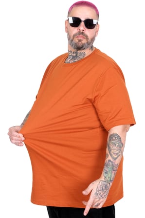 Mode XL Büyük Beden T-Shirt Orta Kalın Basic U26200 TARCIN