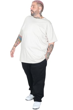 Mode XL Büyük Beden Pantolon Jogger Chıef Duz Paca Denım 26913 SIYAH