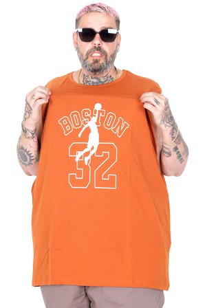 Mode XL Büyük Beden Atlet Baskılı Boston U26011 TARCIN