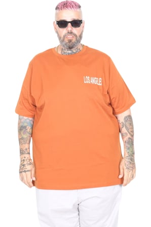 Mode XL Büyük Beden T-Shırt Bıs Los Angeles 26137 TARCIN