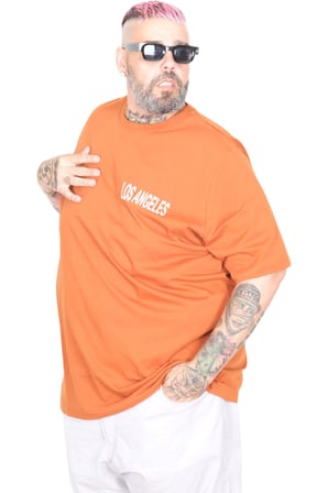 Mode XL Büyük Beden T-Shırt Bıs Los Angeles 26137 TARCIN