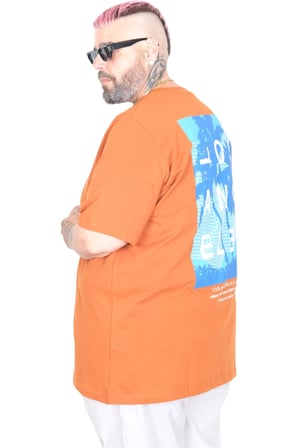 Mode XL Büyük Beden T-Shırt Bıs Los Angeles 26137 TARCIN