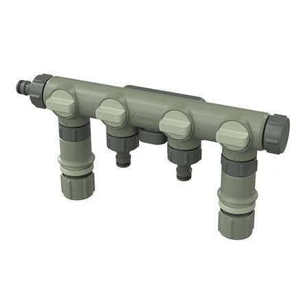 4 Çıkışlı Musluk Dağıtıcı Bağımsız Vanalı Hortum Çoklayıcı 304 mm Çift O-Ring Sızdırmaz Bahçe Sulama Aparatı