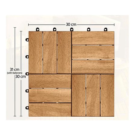AHŞAP BALKON BAHÇE YER DÖŞEMESİ 30*30 CM ÖLÇÜLERİNDE 4 ADET
