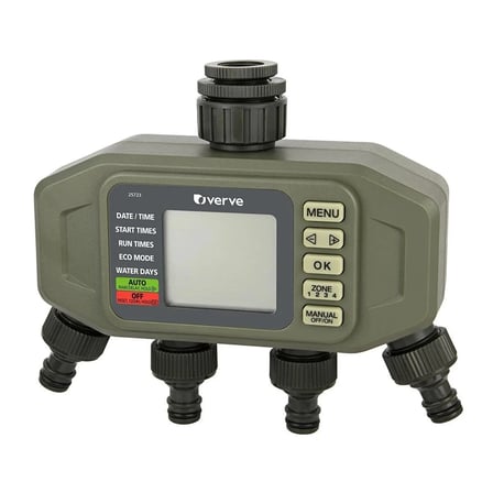 4 Çıkışlı Dijital Bahçe Sulama Zamanlayıcısı LCD Ekranlı Otomatik Sulama Programlayıcı Timer 💧🌿⏱️