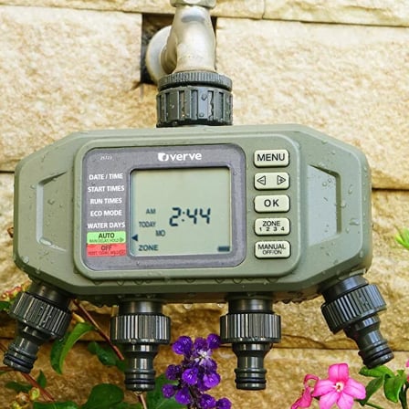 4 Çıkışlı Dijital Bahçe Sulama Zamanlayıcısı LCD Ekranlı Otomatik Sulama Programlayıcı Timer 💧🌿⏱️