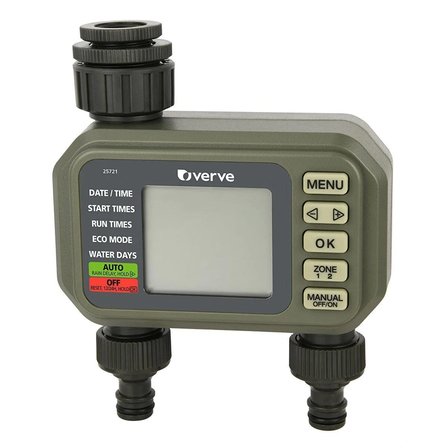 2 Çıkışlı Dijital Sulama Zamanlayıcısı LCD Ekranlı Otomatik Bahçe Sulama Kontrol Cihazı ECO Mod Yağmur Geciktirme