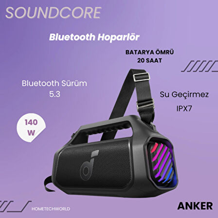 ANKER Soundcore Boom 2 Plus 140W Bluetooth Hoparlör Siyah