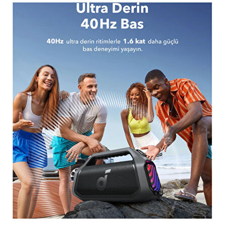 ANKER Soundcore Boom 2 Plus 140W Bluetooth Hoparlör Siyah