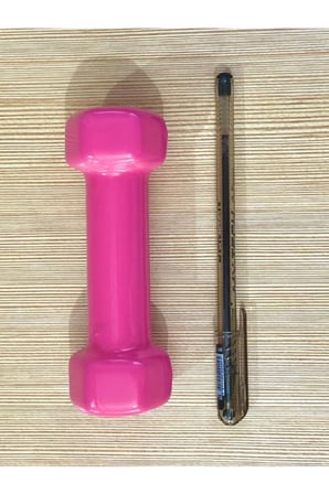 0.5kg Vinyl Kaplı Demir Dambıl Pembe Renk 2 Adet Fitness Dumbell