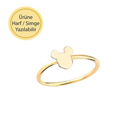 14 Ayar Altın Mickey Mouse Yüzük