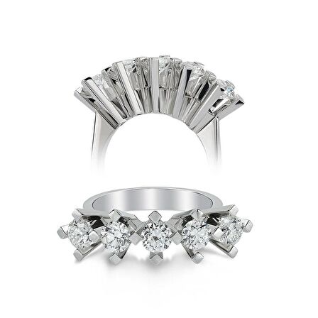 1,27ct Pırlanta Beştaş Yüzük-18k