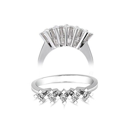 0.34Ct Pırlanta Beştaş Yüzük-14k