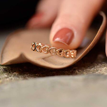 14k Altın Kalpli Yüzük