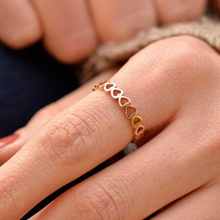 14k Altın Kalpli Yüzük