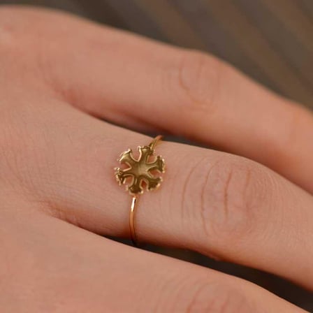 14k Altın Kar Tanesi Yüzük
