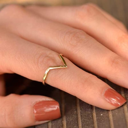 14k Sarı Altın Sade Yüzük