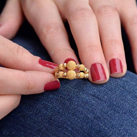 22 Ayar Sarı Altın Dorika Model Yüzük