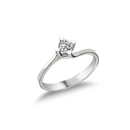 0,15Ct Pırlanta Tektaş Yüzük - 18K