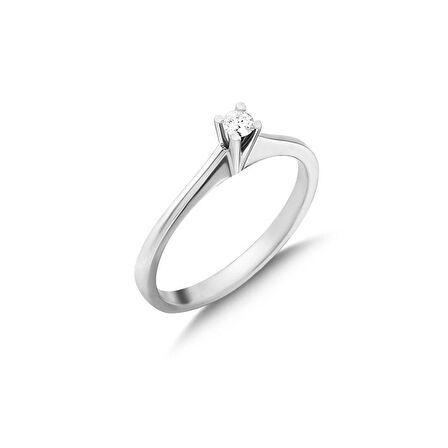 0.14Ct Tektaş Pırlanta Yüzük - 14K