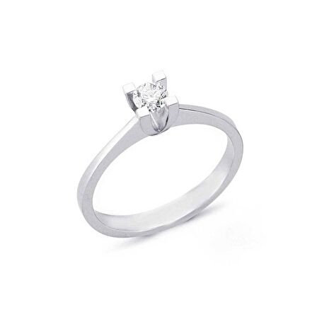 0,24Ct Pırlanta Tektaş Yüzük - 18K