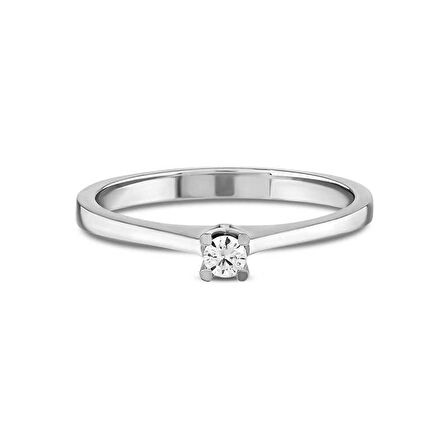 0,10Ct Pırlanta Tektaş Yüzük-18K