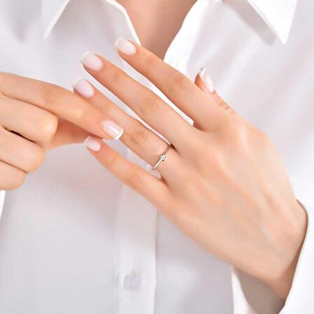 0,10Ct Pırlanta Tektaş Yüzük-18K