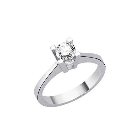0,90Ct Pırlanta Tektaş Yüzük-18K