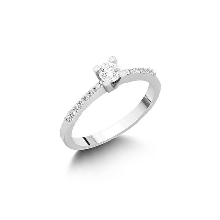 0.40ct Pırlanta Tektaş Yüzük-18k