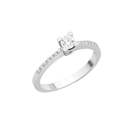 0.28ct Pırlanta Tektaş Yüzük-18k