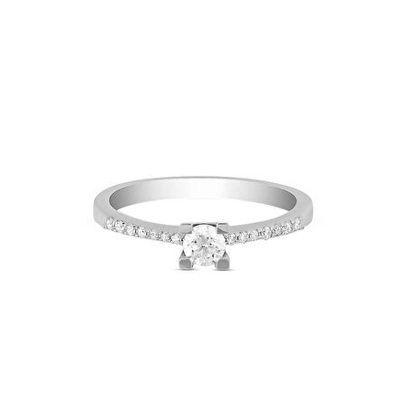0.28ct Pırlanta Tektaş Yüzük-18k