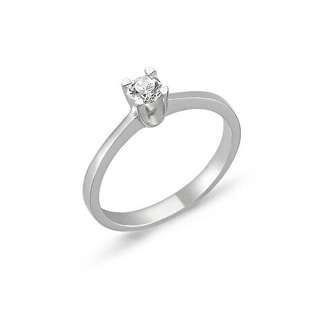 0.50ct Pırlanta Tektaş Yüzük-18k