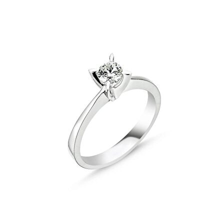 0,42Ct Pırlanta Tektaş Yüzük-14K