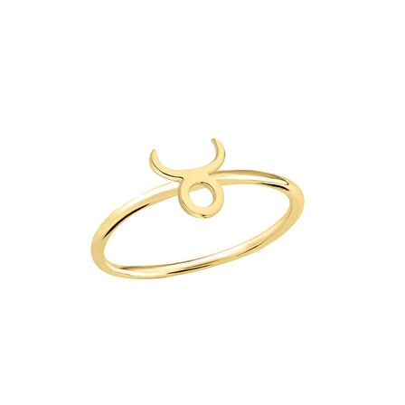 14 Ayar Altın Boğa Burç Yüzük