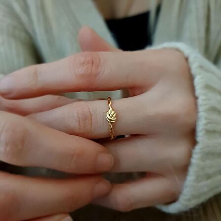 14k Altın Aşk Düğümü Yüzük