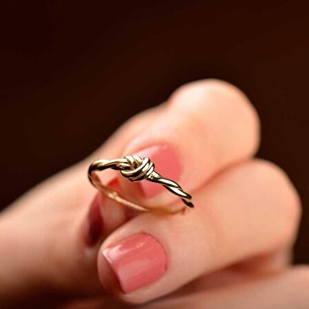 14k Altın Aşk Düğümü Yüzük