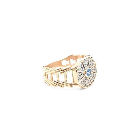 14k Altın Taşlı Elegance Yüzük