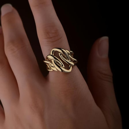 14k Sade Altın Halka Gurmet Yüzük